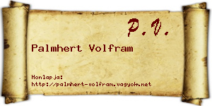 Palmhert Volfram névjegykártya